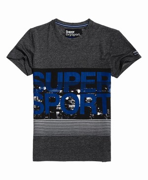 Superdry City Project Speed Férfi Pólók Sötét Szürke | PHWJZ3690